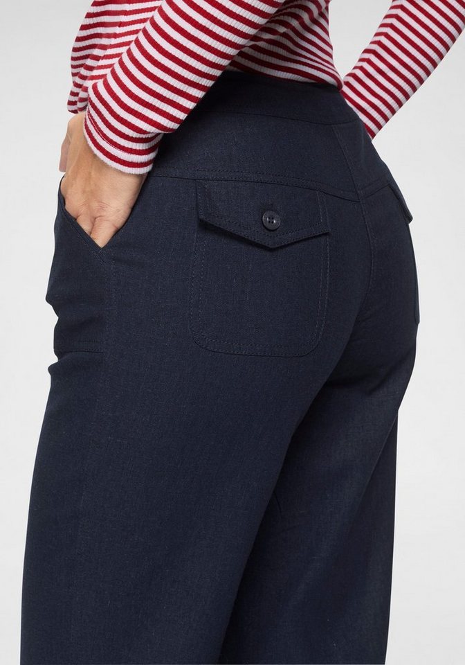 Aniston CASUAL Leinenhose mit Bindeband – Bild 3 von 5