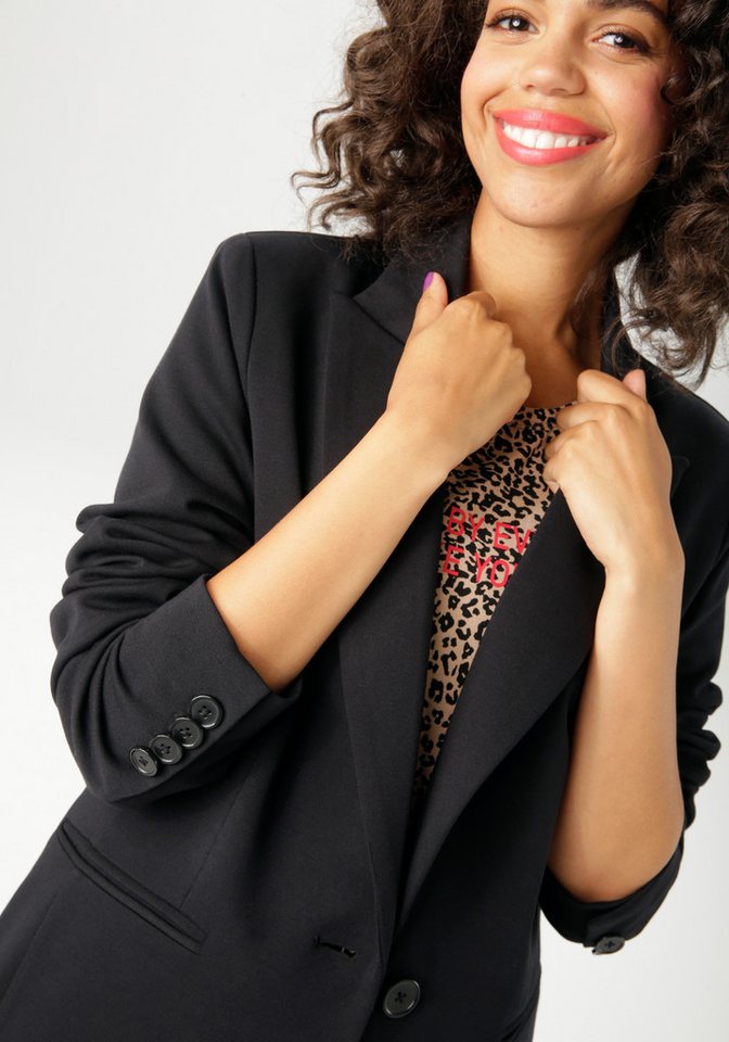 Aniston CASUAL Longblazer mit Reverskragen – Bild 4 von 5