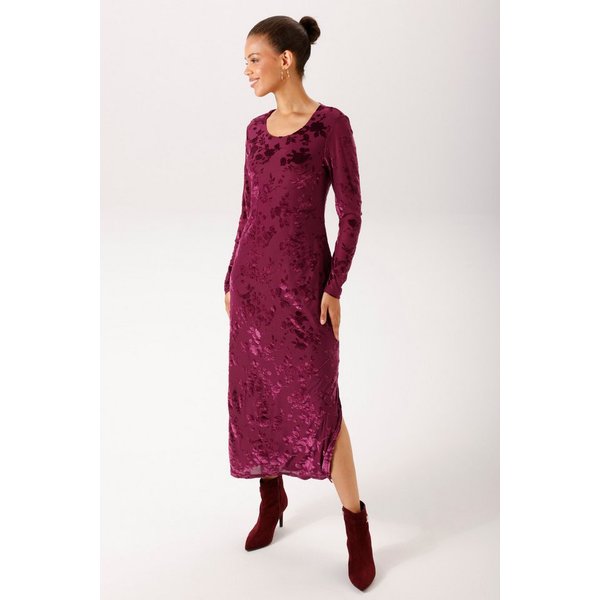 Aniston CASUAL Maxikleid mit Blumen aus edlem Samt - jedes Teil ein Unikat - NEUE KOLLEKTION