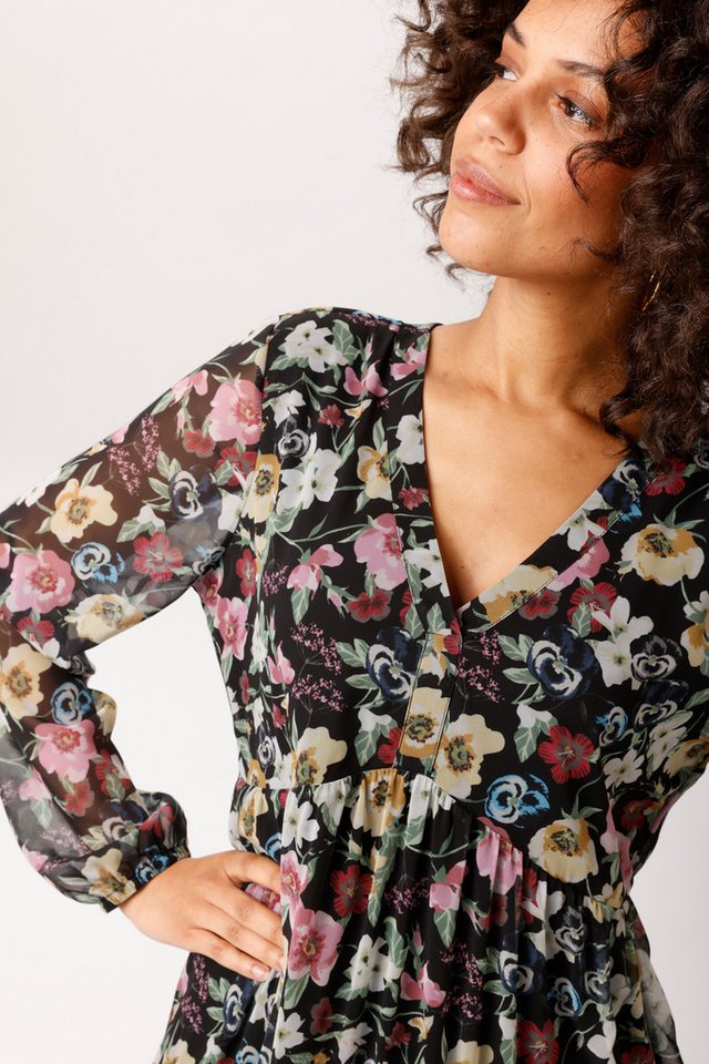 Aniston CASUAL Maxikleid mit farbenfrohen, romantischen Blumendruck - NEUE KOLLEKTION – Bild 3 von 5