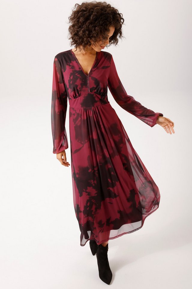 Aniston CASUAL Maxikleid mit großflächigen, grafischen Batik-Druck - NEUE KOLLEKTION – Bild 3 von 5