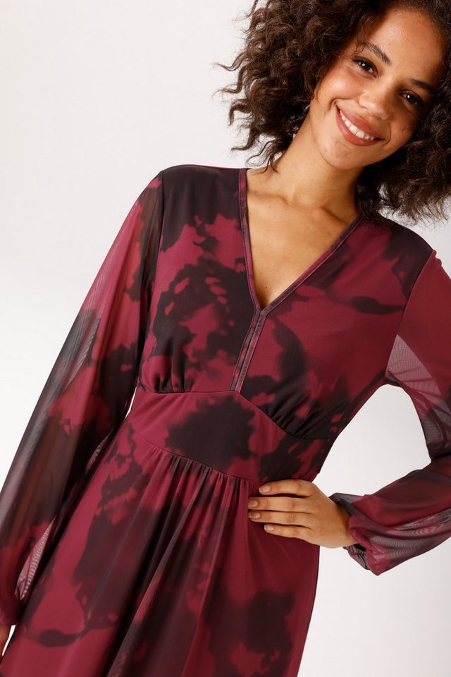 Aniston CASUAL Maxikleid mit großflächigen, grafischen Batik-Druck - NEUE KOLLEKTION – Bild 4 von 5