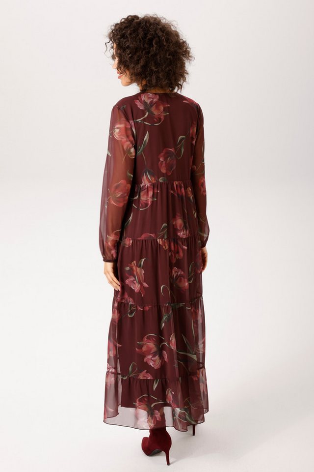 Aniston CASUAL Maxikleid mit großflächigen, farbharmonischen Blumendruck - NEUE KOLLEKTON – Bild 3 von 5