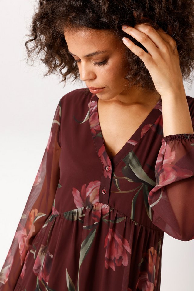 Aniston CASUAL Maxikleid mit großflächigen, farbharmonischen Blumendruck - NEUE KOLLEKTON – Bild 4 von 5
