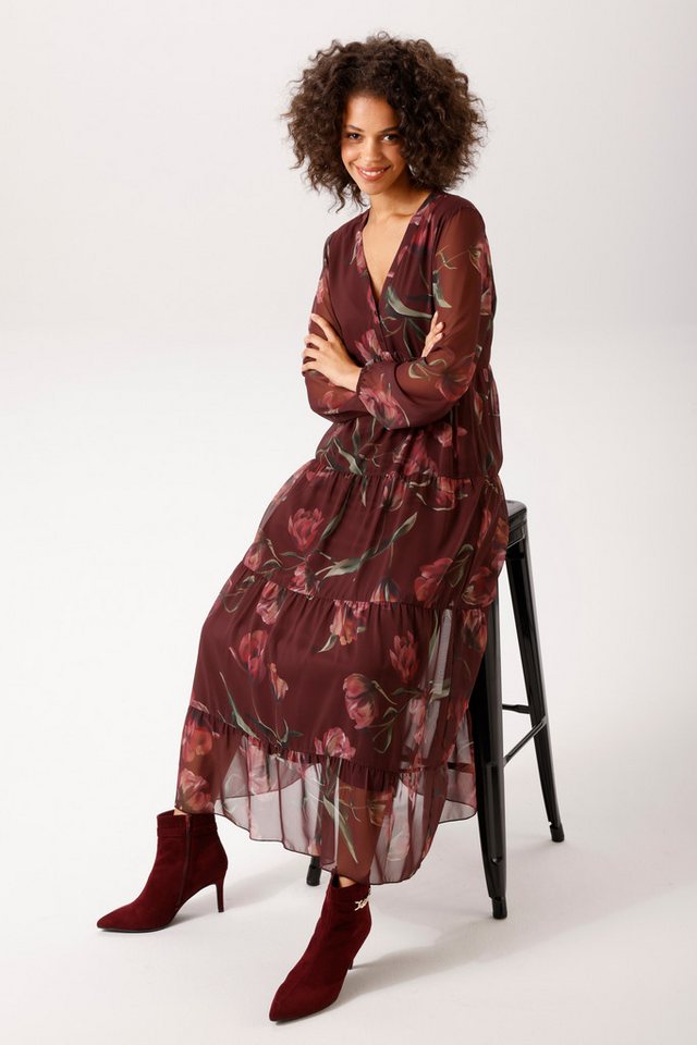 Aniston CASUAL Maxikleid mit großflächigen, farbharmonischen Blumendruck - NEUE KOLLEKTON – Bild 5 von 5