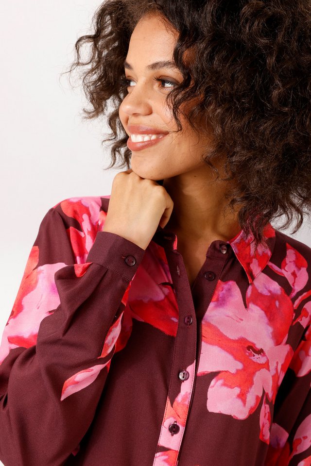Aniston CASUAL Maxikleid mit großflächigen Batik-Blüten bedruckt - NEUE KOLLEKTION – Bild 3 von 5