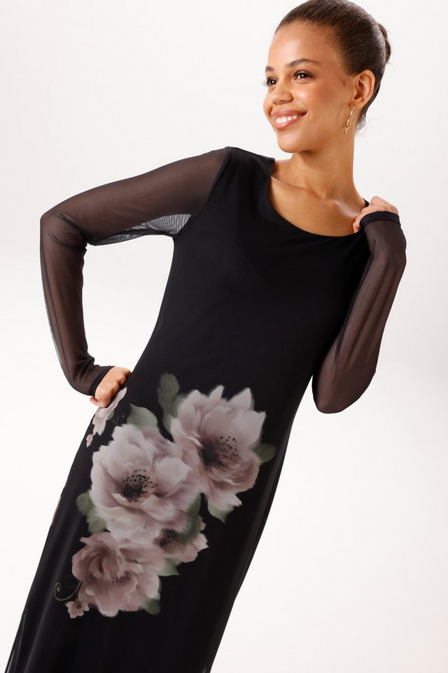 Aniston CASUAL Maxikleid mit großflächigen Batikblüten - NEUE KOLLEKTION – Bild 3 von 5