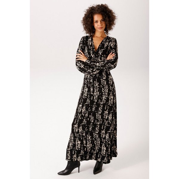 Aniston CASUAL Maxikleid mit raffiniertem Knoten am Dekolleté - NEUE KOLLEKTION