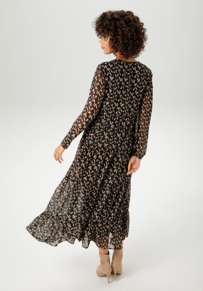 Aniston CASUAL Maxikleid mit verspieltem Blumendruck – Bild 3 von 5
