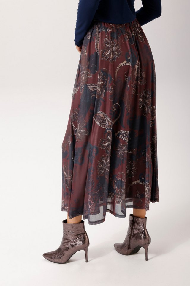 Aniston CASUAL Maxirock mit großflächigen, grafischen Blumendruck - NEUE KOLLEKTION – Bild 2 von 5