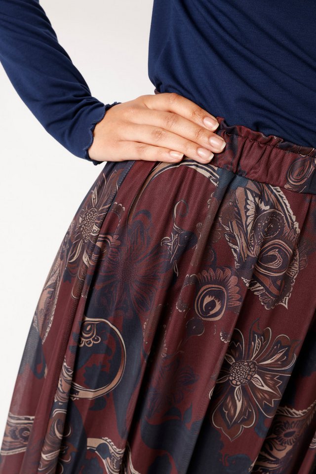 Aniston CASUAL Maxirock mit großflächigen, grafischen Blumendruck - NEUE KOLLEKTION – Bild 3 von 5