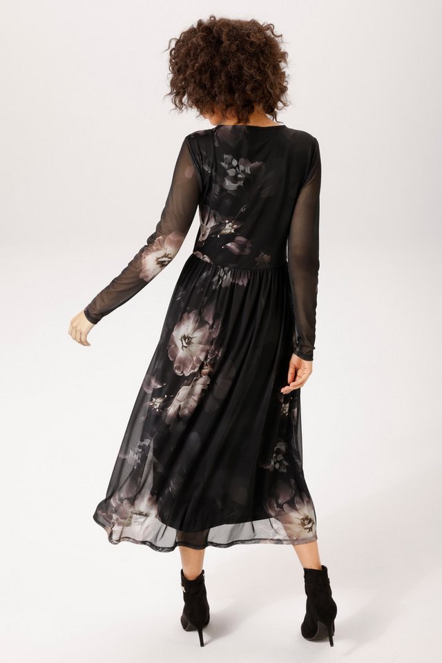 Aniston CASUAL Midikleid mit großflächigen Batik-Blüten bedruckt - NEUE KOLLEKTION – Bild 2 von 5
