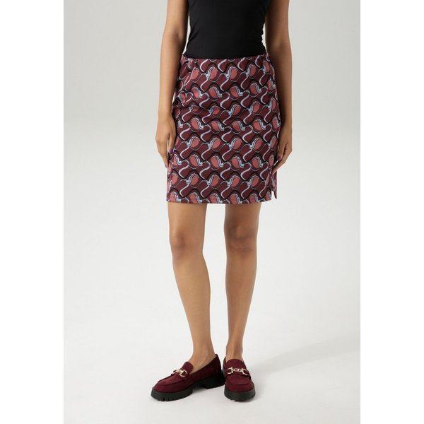 Aniston CASUAL Minirock mit trendfarbigen, grafischem Retro-Muster