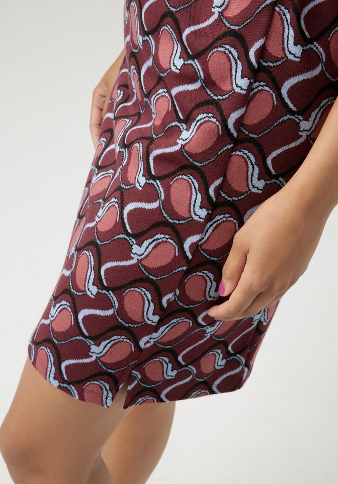 Aniston CASUAL Minirock mit trendfarbigen, grafischem Retro-Muster – Bild 3 von 5