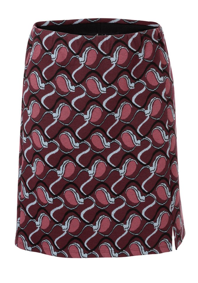 Aniston CASUAL Minirock mit trendfarbigen, grafischem Retro-Muster – Bild 4 von 5