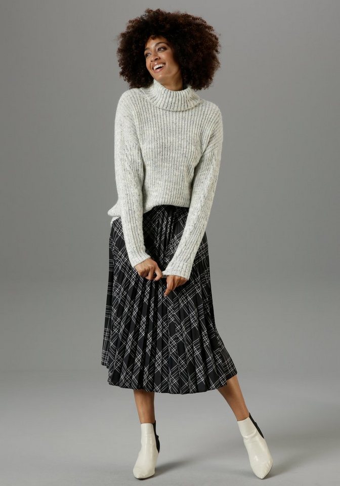 Aniston CASUAL Rollkragenpullover aus trendigem Melange-Garn – Bild 3 von 5