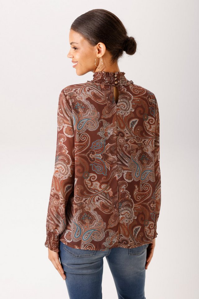 Aniston CASUAL Schlupfbluse mit farbharmonischem Paisley-Muster - NEUE KOLLEKTION – Bild 2 von 5