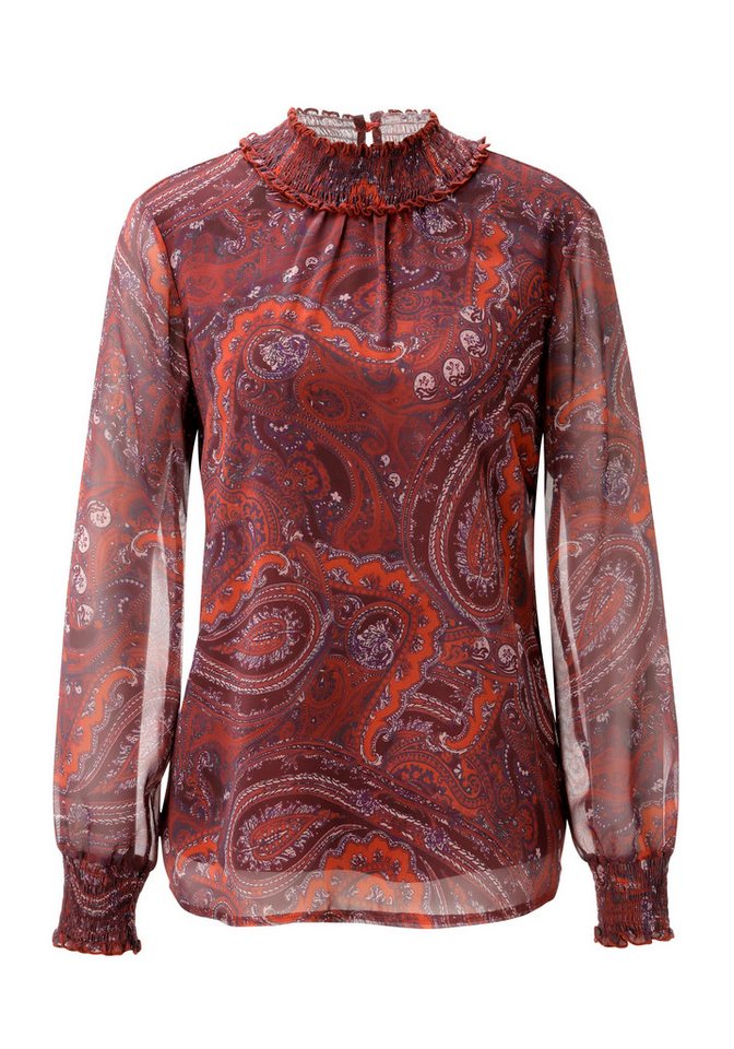 Aniston CASUAL Schlupfbluse mit großflächigen, trendfarbenen Paisley-Muster - NEUE KOLLEKTION – Bild 5 von 5
