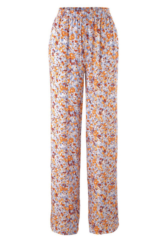 Aniston CASUAL Schlupfhose mit farbharmonischen, grafischen Blumen bedruckt – Bild 5 von 5