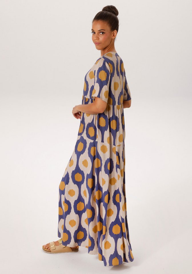 Aniston CASUAL Sommerkleid mit großflächigen, grafischen Druck – Bild 3 von 5