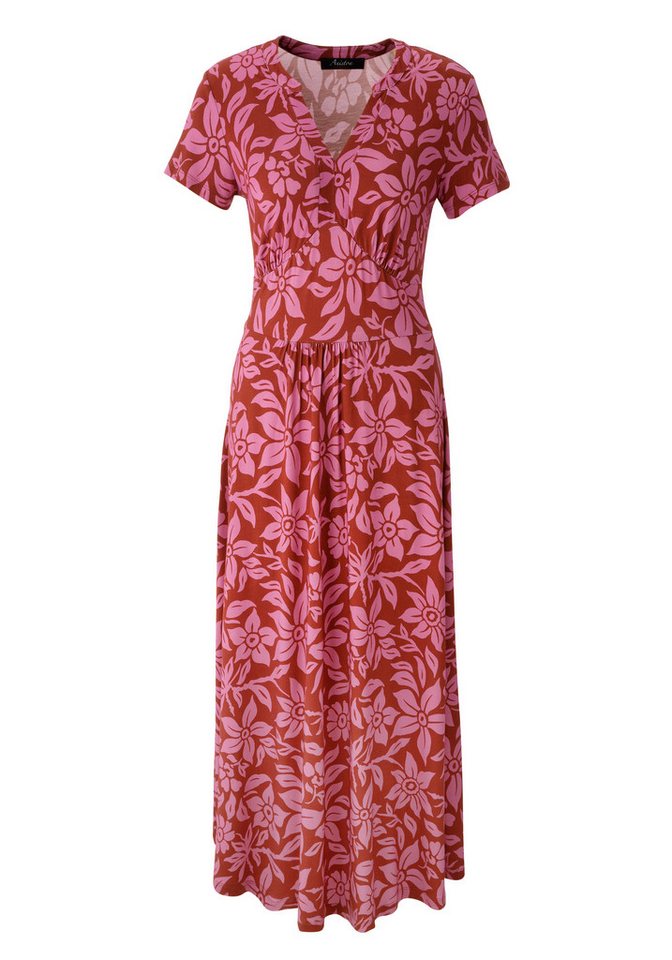 Aniston CASUAL Sommerkleid mit trendfarbenem, grafischen Blumendruck – Bild 5 von 5