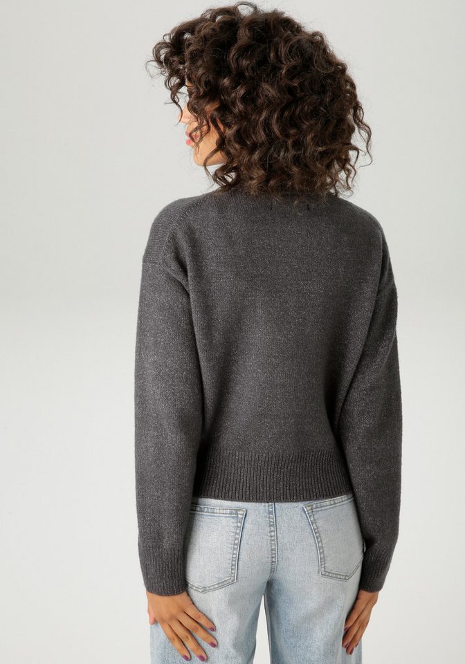 Aniston CASUAL Strickjacke aus effektvollem Melange-Garn – Bild 2 von 5