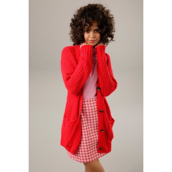 Aniston CASUAL Strickjacke mit kunstvollem Strickmuster