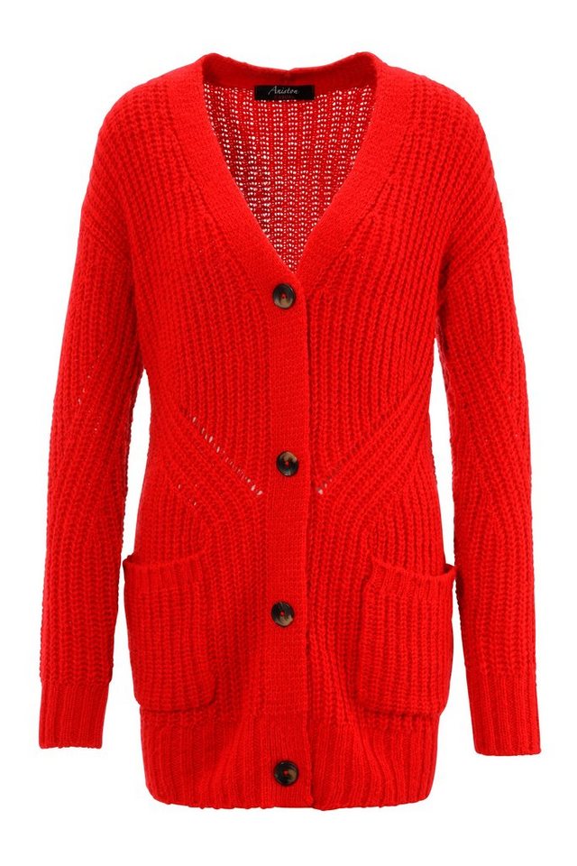 Aniston CASUAL Strickjacke mit kunstvollem Strickmuster – Bild 5 von 5