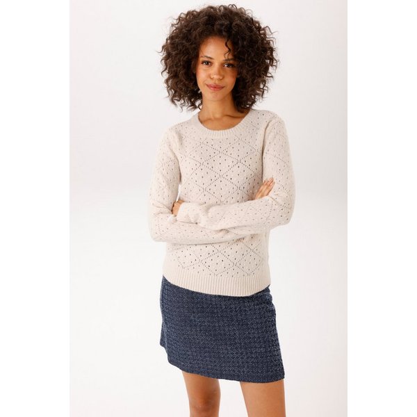 Aniston CASUAL Strickpullover im Ajour-Muster und kleinen, eingestrickten Quadraten- NEUE KOLLEKTION
