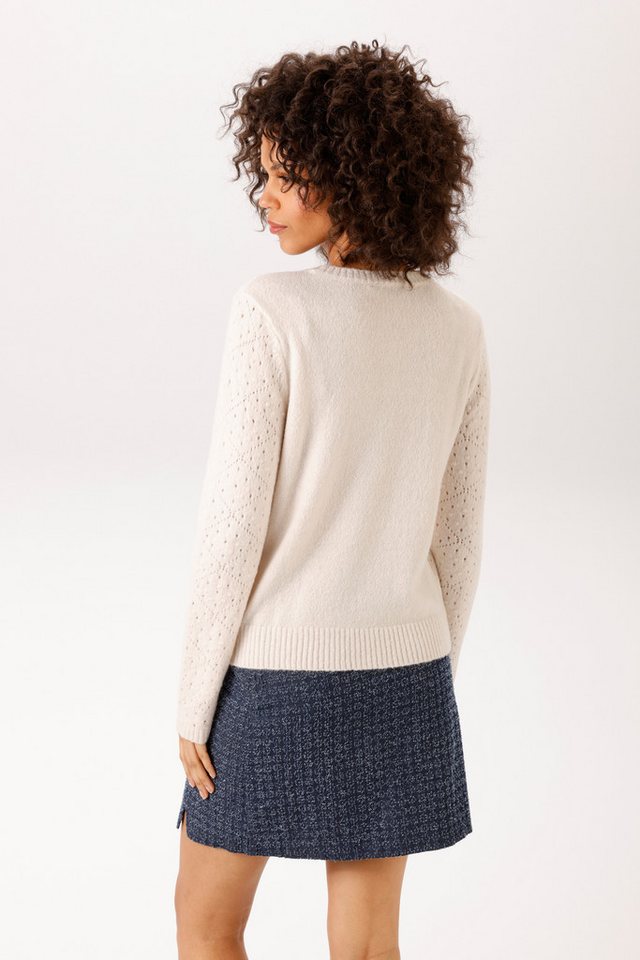 Aniston CASUAL Strickpullover im Ajour-Muster und kleinen, eingestrickten Quadraten- NEUE KOLLEKTION – Bild 2 von 5