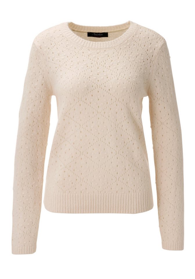 Aniston CASUAL Strickpullover im Ajour-Muster und kleinen, eingestrickten Quadraten- NEUE KOLLEKTION – Bild 5 von 5