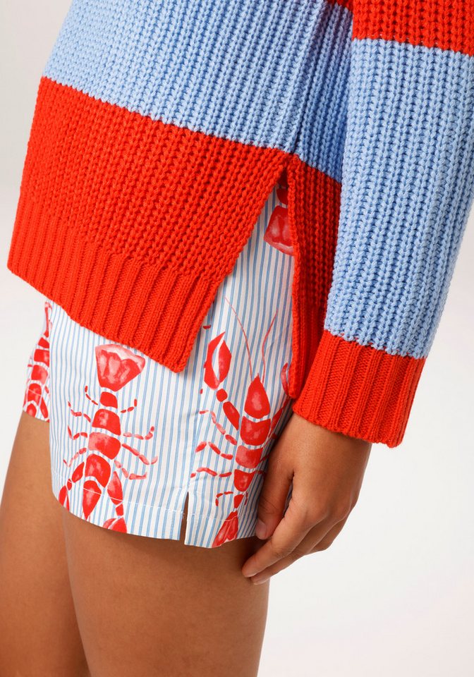 Aniston CASUAL Strickpullover im Colorblocking mit breiten Streifen – Bild 3 von 5