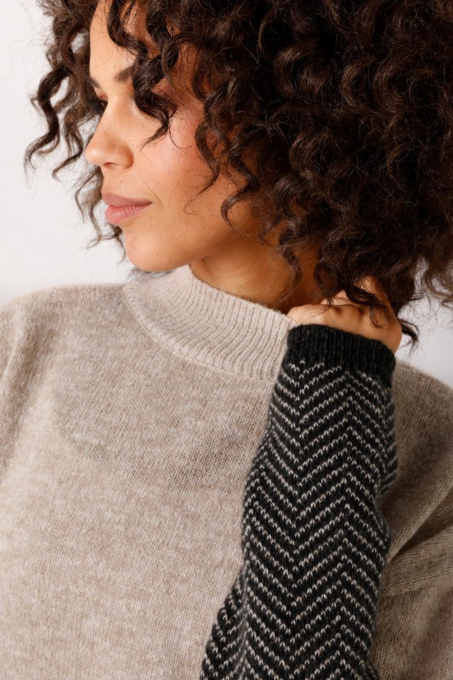 Aniston CASUAL Strickpullover im Colorblocking und Muster-Mix - NEUE KOLLEKTION – Bild 3 von 5