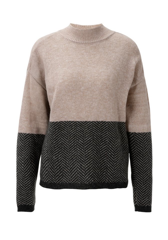 Aniston CASUAL Strickpullover im Colorblocking und Muster-Mix - NEUE KOLLEKTION – Bild 5 von 5