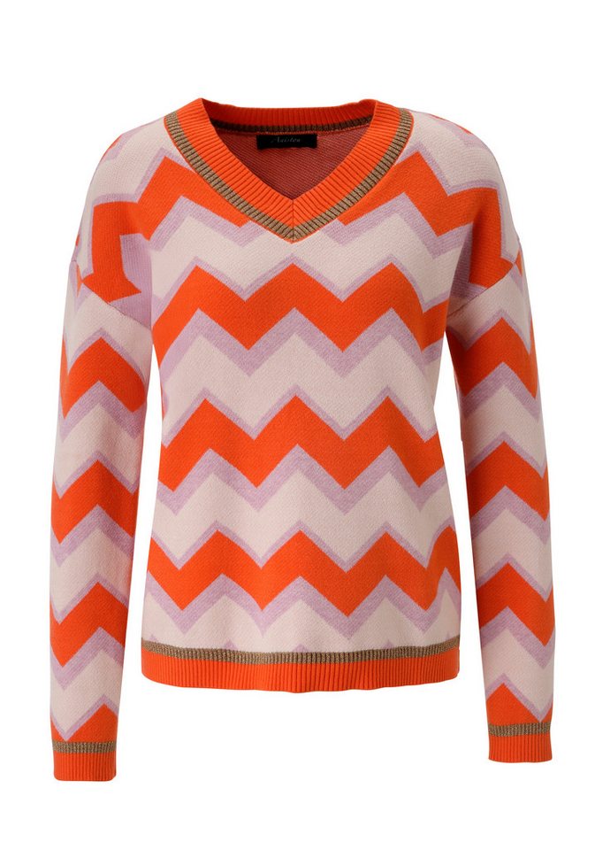 Aniston CASUAL Strickpullover im interessantem Zick-Zack-Muster – Bild 5 von 5
