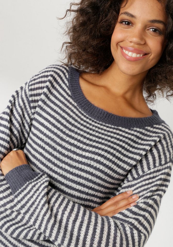 Aniston CASUAL Strickpullover im maritimen Ringel-Dessin – Bild 3 von 5