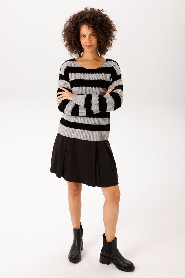 Aniston CASUAL Strickpullover im Streifen-Dessin - NEUE KOLLEKTION – Bild 4 von 5