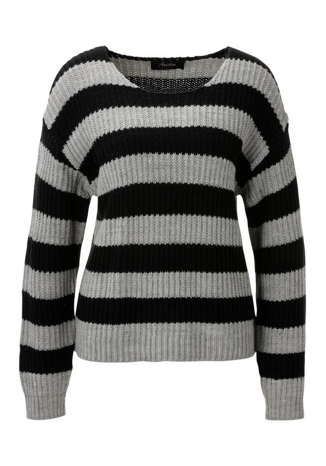 Aniston CASUAL Strickpullover im Streifen-Dessin - NEUE KOLLEKTION – Bild 5 von 5