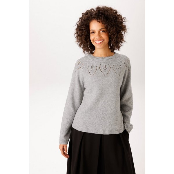 Aniston CASUAL Strickpullover mit blattförmigen Ajour-Muster - NEUE KOLLEKTION