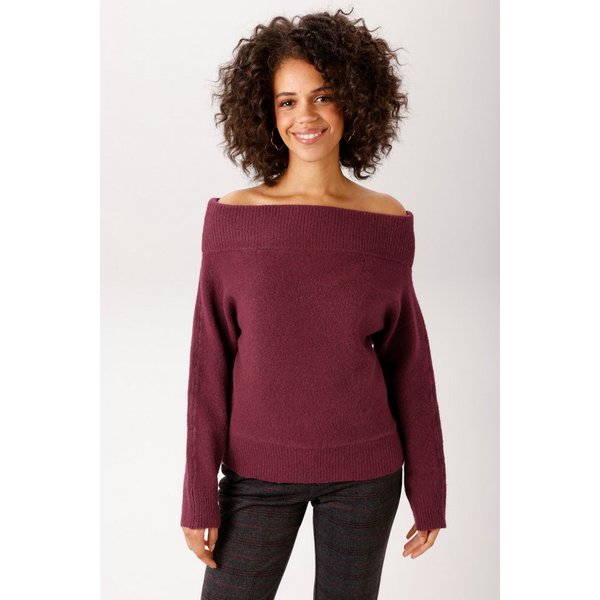 Aniston CASUAL Strickpullover mit Carmen-Ausschnitt - NEUE KOLLEKTION