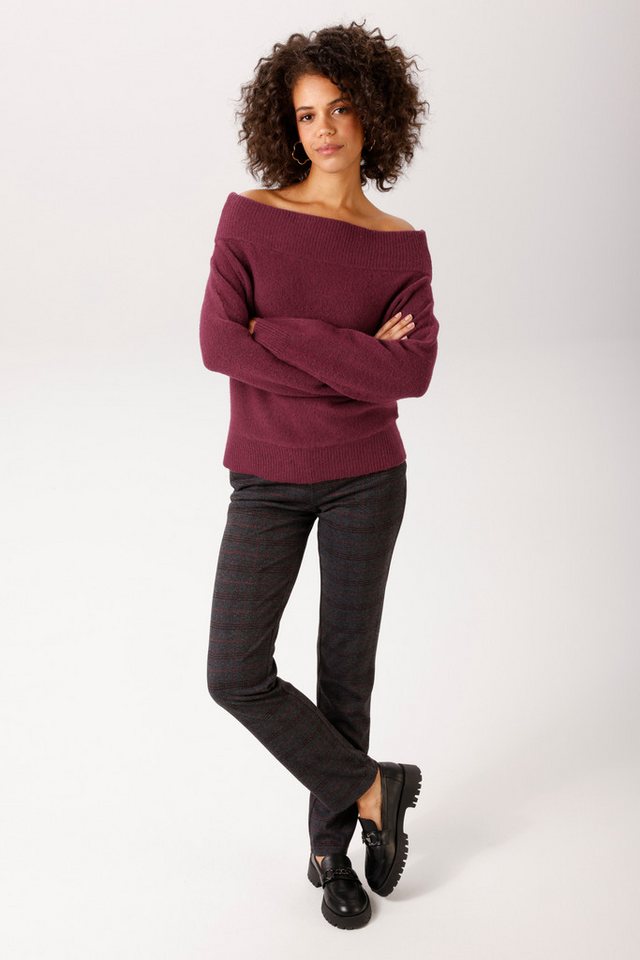 Aniston CASUAL Strickpullover mit Carmen-Ausschnitt - NEUE KOLLEKTION – Bild 4 von 5