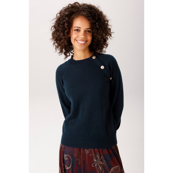 Aniston CASUAL Strickpullover mit dekorativen, geprägten Zierknöpfen - NEUE KOLLEKTION