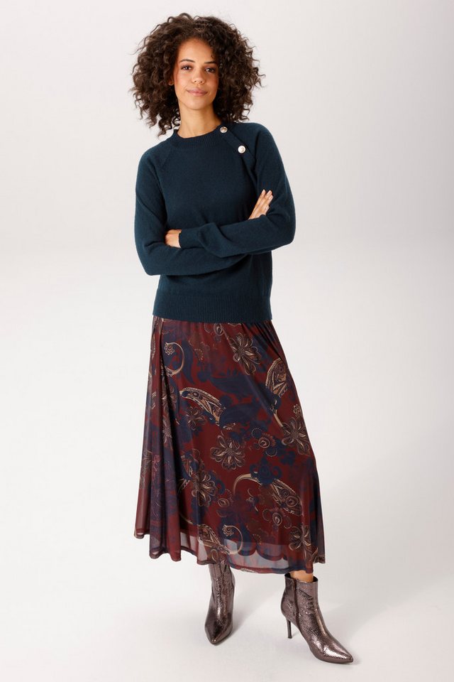 Aniston CASUAL Strickpullover mit dekorativen, geprägten Zierknöpfen - NEUE KOLLEKTION – Bild 4 von 5