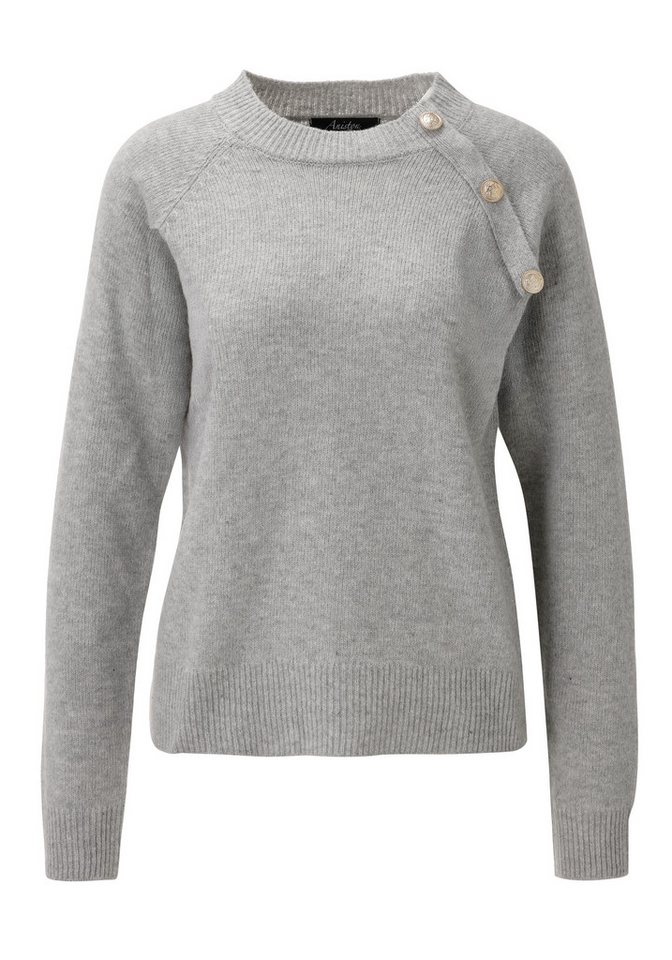 Aniston CASUAL Strickpullover mit dekorativen, geprägten Zierknöpfen - NEUE KOLLEKTION – Bild 5 von 5