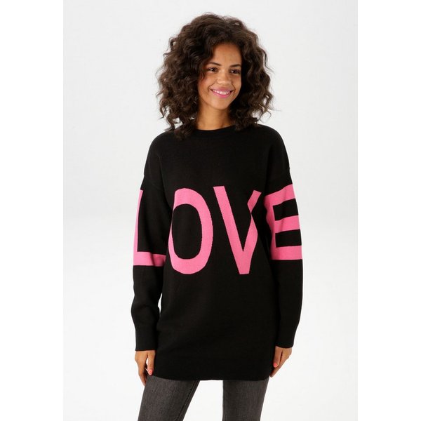 Aniston CASUAL Strickpullover mit eingestricktem LOVE-Schriftzug