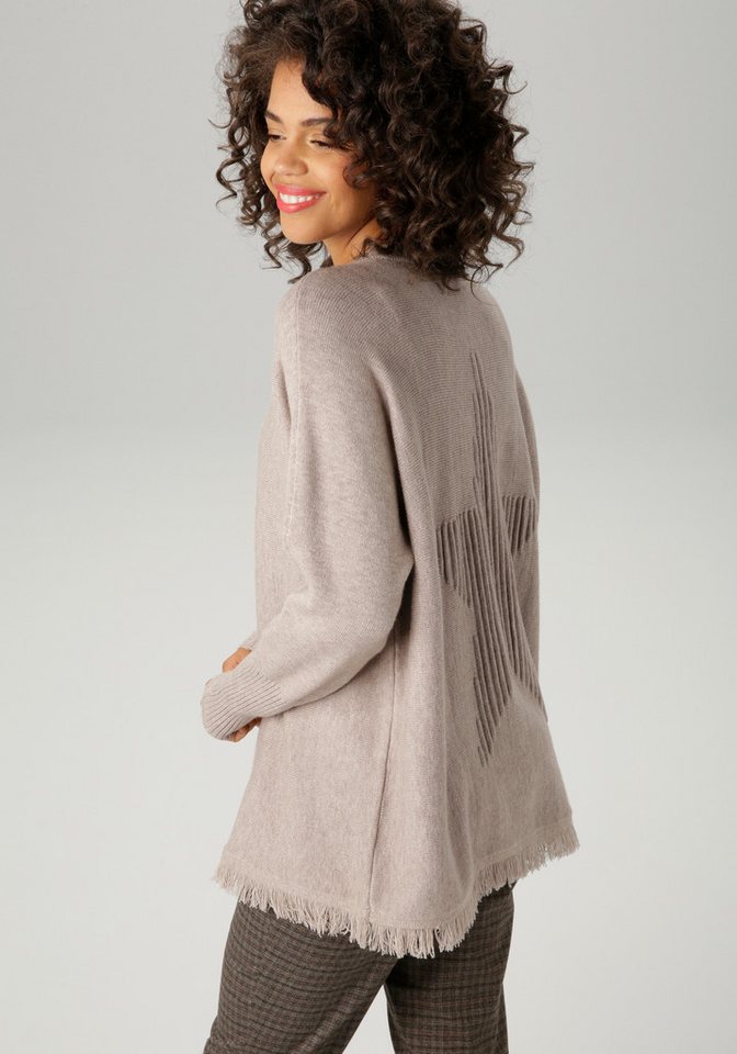 Aniston CASUAL Strickpullover mit eingestricktem Stern im Rücken – Bild 2 von 5