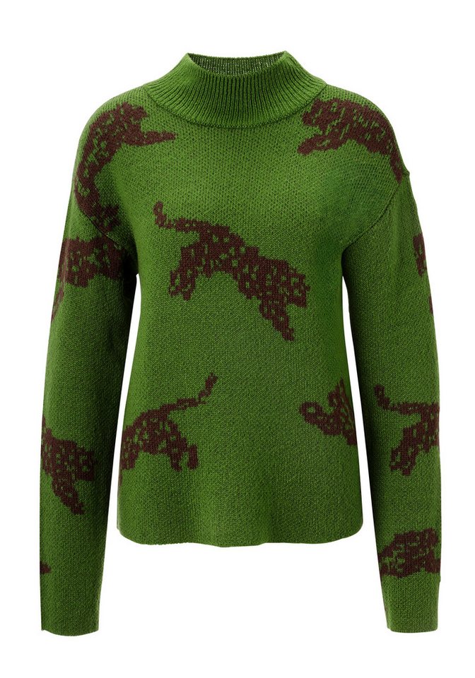 Aniston CASUAL Strickpullover mit eingestrickten Leoparden – Bild 5 von 5