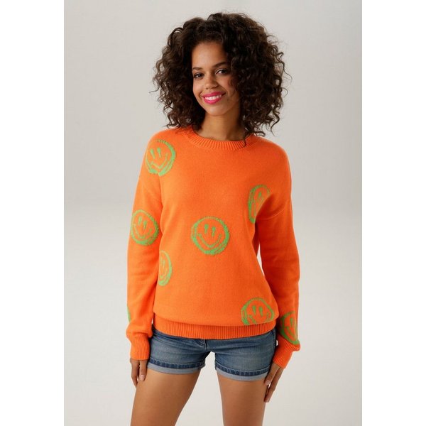 Aniston CASUAL Strickpullover mit eingestrickten Smileys