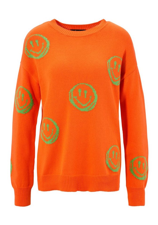 Aniston CASUAL Strickpullover mit eingestrickten Smileys – Bild 5 von 5