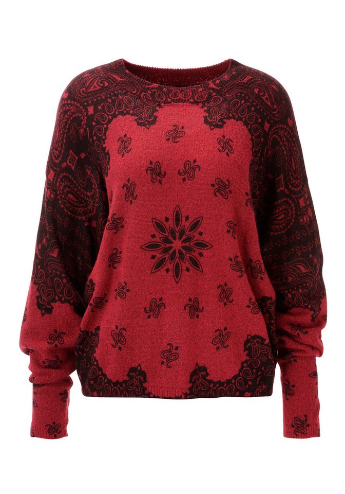 Aniston CASUAL Strickpullover mit fantasievollen Mustern bedruckt - NEUE KOLLEKTION – Bild 5 von 5